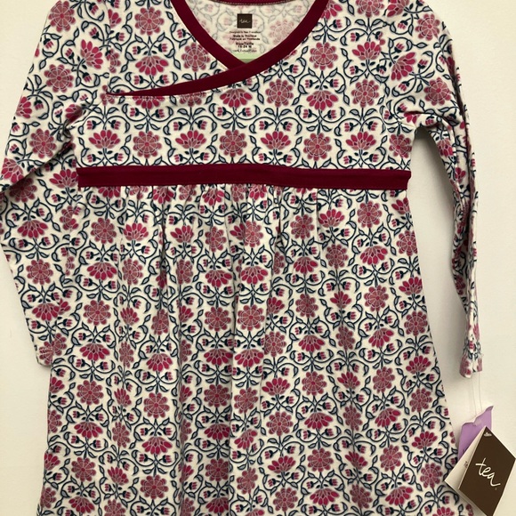 Tea Collection Kids Dress - Pink and Cream Floral - Picture 1 of 4
